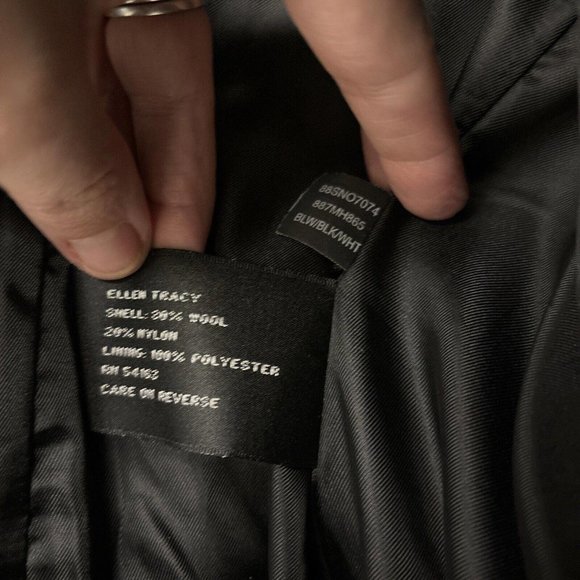 Women’s Ellen Tracy. Wool Herringbone White & Black. Size 6. Work Casual Great - Picture 10 of 10